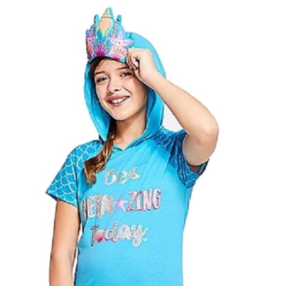 Justice Be Mermaizing Mermaid Hoodie Nightgown - Picture 3 of 4